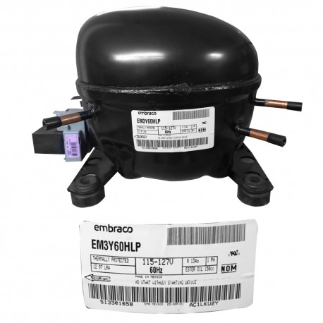 COMPRESOR 1/5 1/4L R134A 127V 60 HZ ALTA EFICIENCIA COMPATIBLE CON EMYS60HEP EGD60HLC W10605286 W10743310