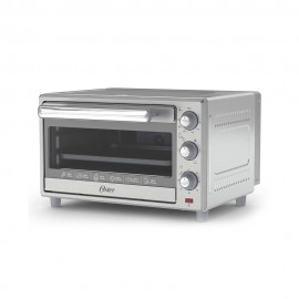 HORNO TOSTADOR Y FREIDORA DE AIRE  OSTER,PLATA 25 LTS 5 FUNCIOMES CALENTAR, TOSTAR, CALENTAR