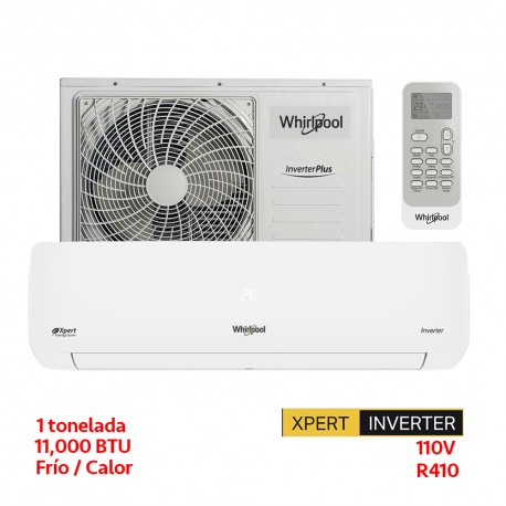 MINISPLIT INVERTER 1 TON 18 SEER 110V  FRÍO/CALOR  BLANCO WHIRLPOOL