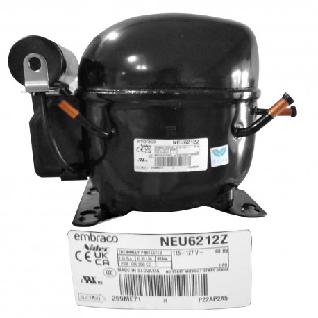 COMPRESOR 1/2 HP r134a 115-127V 60Hz  MEDIA/ALTA PRESION DE RETORNO EMBRACO