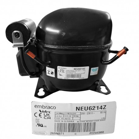 COMPRESOR 1/2+ 3/4  r290a 220-240V 50HZ BAJA PRESION DE OPERACION DE RETORNO EMBRACO