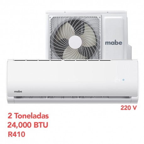 MINISPLIT 2 TON 220V SOLÓ FRÍO BLANCO CON DISPLAY  24000 BTU On Off  R410