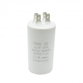 CAPACITOR 40 MF  250 VCA REDONDO MARCHA ALUMINIO