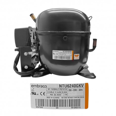 COMPRESOR 1  1/2 1 3/4 HP  R404a 208-230V 60HZ MEDIA/ALTA PRESION DE OPERACION DE RETORNO EMBRACO