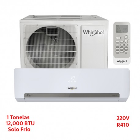 MINISPLIT INVERTER 1 TON 18 SEER 220V SÓLO FRÍO  BLANCO WHIRLPOOL SUST WA5063Q WA5065Q
