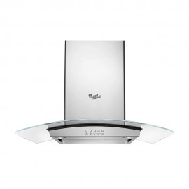 CAMPANA WHIRLPOOL INOX 90 CM DECO VIDRIO CURVO LUZ LED