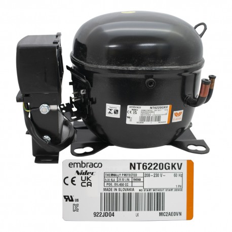 COMPRESOR 3/4 HP R404a 208-230v 60 Hz  MEDIA PRESION DE RETORNO EMBRACO