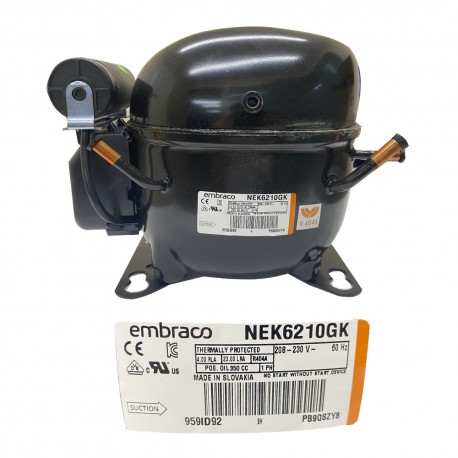 COMPRESOR 1/2  R404a 208-230V 60HZ MEDIA PRESION DE OPERACION DE RETORNO EMBRACO