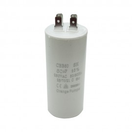 CAPACITOR 50 MF  250 VCA REDONDO PLASTICO T/CONTINUO