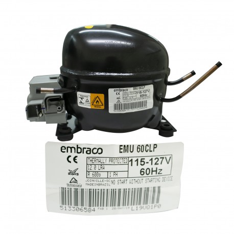 COMPRESOR 1/6 1/5 600a 115/127v 60Hz BAJO CONSUMO EMBRACO