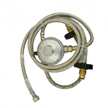 KIT INSTALACION P/2 CILINDROS  GAS LP 3/8"" 1.50M ACERO INOX
