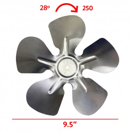 ASPA ALUMINIO 10 5 HOJAS 28°  S/COPLE