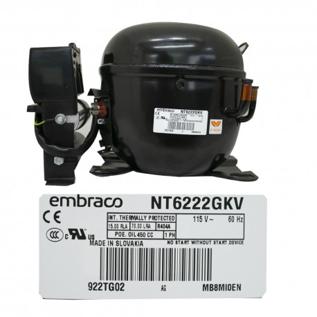 COMPRESOR 1  R404a 115-127 V-60 HZ MEDIA PRESION DE OPERACION DE RETORNO EMBRACO
