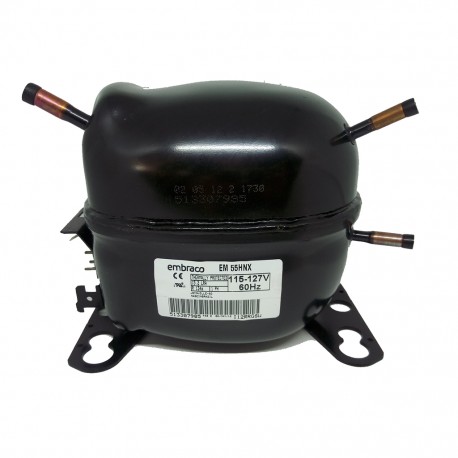 COMPRESOR 1/6 HP R134A 115-127v 60HZ  BAJA PRESION DE RETORNO EMBRACO EMI55HER EM2U50HLP