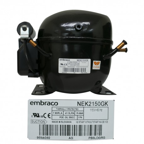 COMPRESOR 1/2+ R404a 115-127V 60HZ BAJA PRESION DE OPERACION DE RETORNO EMBRACO