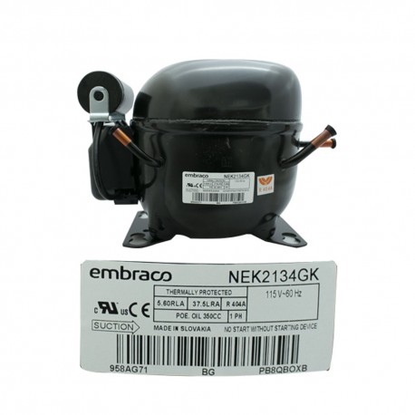 COMPRESOR 1/2  R404a 115-127V 60HZ BAJA PRESION DE OPERACION DE RETORNO EMBRACO