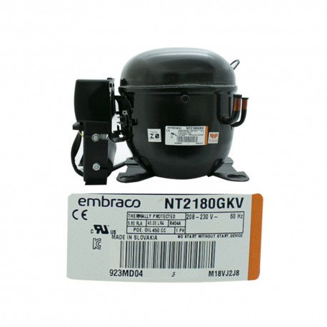 COMPRESOR 1 HP R404a  208-230v 60 Hz  BAJA PRESION DE RETORNO EMBRACO