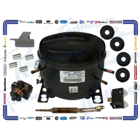 COMPRESOR 1 1/2 HP R404a  208-230v 60 Hz  BAJA PRESION DE RETORNO EMBRACO