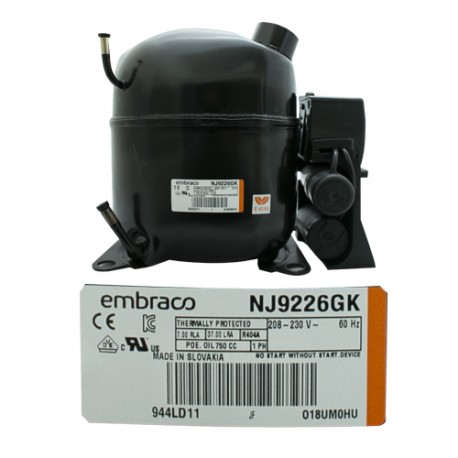 COMPRESOR 1 HP R404a  208-230v 60 Hz  MEDIA/ALTA PRESION DE RETORNO EMBRACO