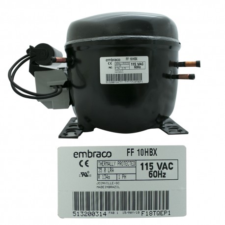 COMPRESOR 1/4+ R134a 115-127V 60HZ ALTA/MEDIO/BAJA PRESION DE OPERACION DE RETORNO EMBRACO