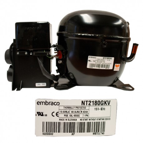 COMPRESOR 1 HP R404a 115-127 V-60 HZ BAJA PRESION DE OPERACION DE RETORNO EMBRACO