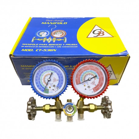 JGO MANOMETRO R22, R134A, R404A Y R407C MANG 3 PZ 89 CM