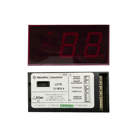 CONTROL TEMPERATURA DISPLAY ROJO SD METAL FRIO