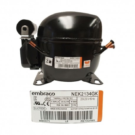 COMPRESOR 1/2 R404a 208-230V 60HZ BAJA PRESION DE OPERACION DE RETORNO 5101 EMBRACO