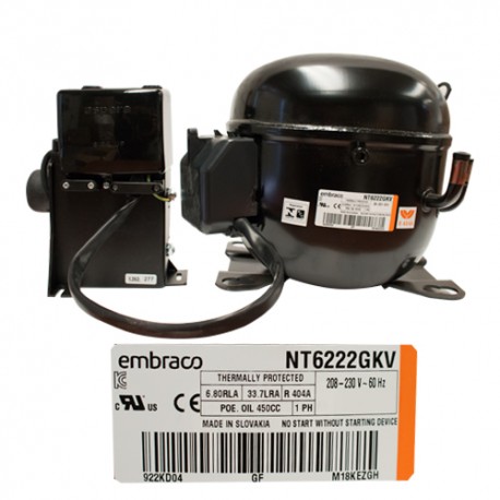 COMPRESOR 1  R404a 208-230V 60HZ MEDIA PRESION DE OPERACION DE RETORNO EMBRACO