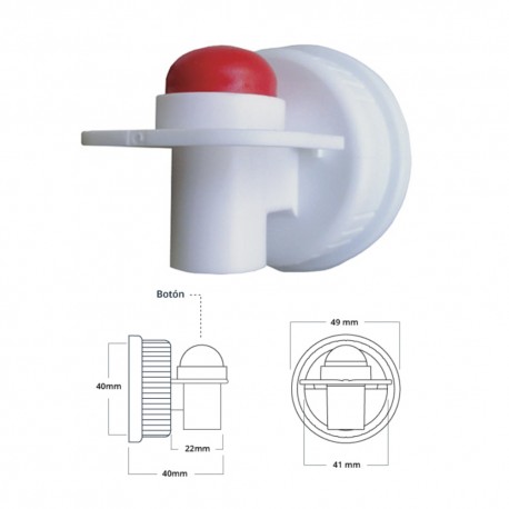 LLAVE BOTON TAPA 40MM